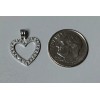 Unbranded 14K WHITE GOLD HEART W/ ENAMEL CHARM "NEW"