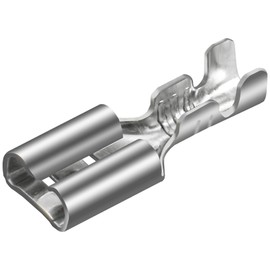 Heschen female spade quick splice crimp terminals 4.8mm crimp connector non insulated 100 pcs