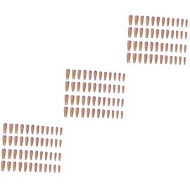 Healvian 144 Pcs Flat-head Trapezoidal Armor Fake Nail Patches Number Number Stickers Salon False Nails Fingernail Decors Full Cover Fake Nails France Style False Nails Nail Stickers Resin