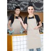Kitchen Bib Apron with Pockets, Women Men Adjustable Neck Strap