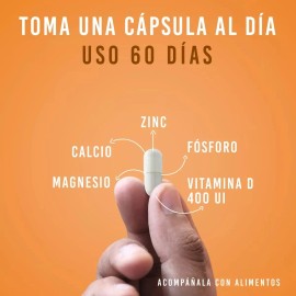 Vitamina D Calcio Magnesio Zinc Fósforo Lifeed Inmune 60 Cápsulas Sin Sabor Multivitamínico Hombre Y Mujer