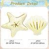 4pcs Starfish & Seashell Mermaid Foil Balloons for Under The