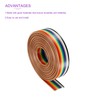 DMiotech 1 Pack 10 Pins IDC Flat Ribbon Rainbow Cable