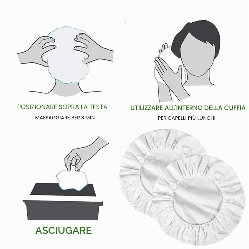 Shampoo senza risciacquo, 3 pezzi, lavaggio dei capelli senza acqua,