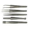 SE TW2-405 5-Piece Hobby Tweezer Set, Size Approx 4-Inch-4 3/4-Inch