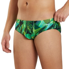 Sporti Catalyst Swim Brief - Athletic Swimsuit Short Training Bathing Suit for Swimmers - Competition Pool Training Swimwear for Men - Green - 22