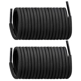 Endoto Shoelaces for Marten Boots Round Shoe Laces Replacement Shoes Strings(Color:Black,Size:65Inch)