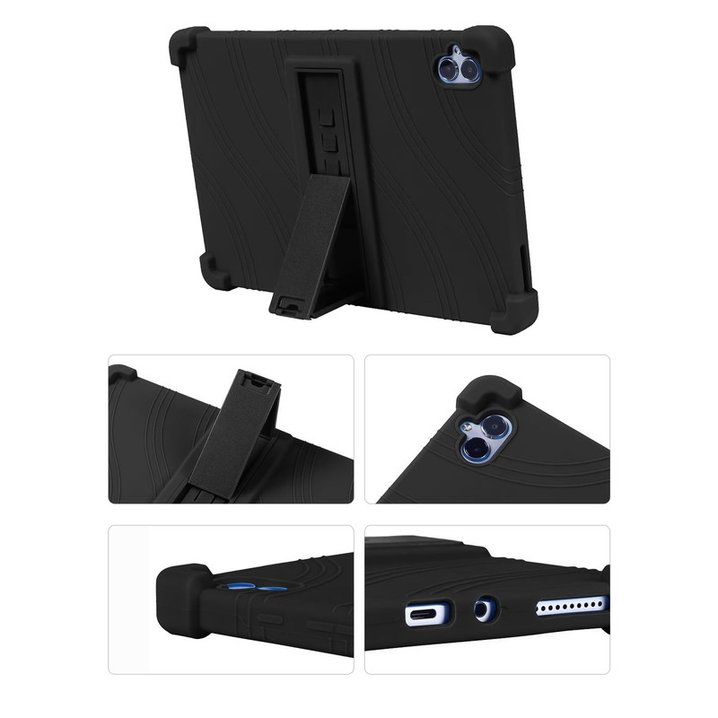 Shockproof Soft Silicone Tablet Case with Adjustable Stand for 2025