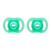Tommee Tippee Ultra-Light StayPut Night Glow Soother, 18-36m, 2 Pack, Soft Skin Feel, Extra Air Flow