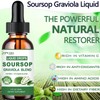 Soursop Graviola Liquid Drops, Organic Soursop Leave Extract w/Sea Moss,