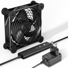 upHere gaming AC 220 V fan, 120 mm, dual ball bearing with 5 adjustable, speeds with AC speed control, DC 12 V cooling fan for PC, laptop, DC 12 V PC fan, 1 piece, U2DC1-1.