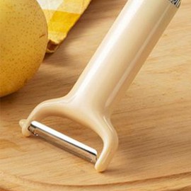 Pelador de Frutas de Acero Inoxidable, Pelador de Verduras y Cocina para Patatas y Pepinos (Beige)