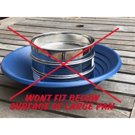 Dirt Dog Prospecting Gold Panning Stacking Nesting Classifier Set, 26, 50, 100 Mesh Sieve - Small Set, Black