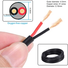 18 Gauge 2 Conductor Electrical Wire Stranded PVC Red & Black Cord Pure Copper Cable 100 FT LED Cable Flexible Extension Power Cord for Auto LED Lighting UL Listed (18 AWG)