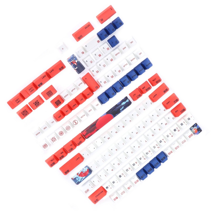 PBT Keycaps 134 Key English Style With Animal Pattern Elements