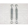 Hook to Eye Turnbuckle Galvanised Open Body Straining Screws x2