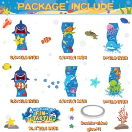 3 Pcs Under The Sea Border for Bulletin Board Ocean Theme Educational School Decorations for Home Classroom Door Decor