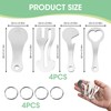 4 Pcs Stainless Steel Shopping Trolley Token Remover with Aluminium