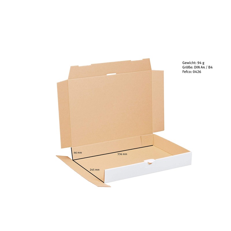 Maxi Letter Boxes White 350 x 250 x 50 mm