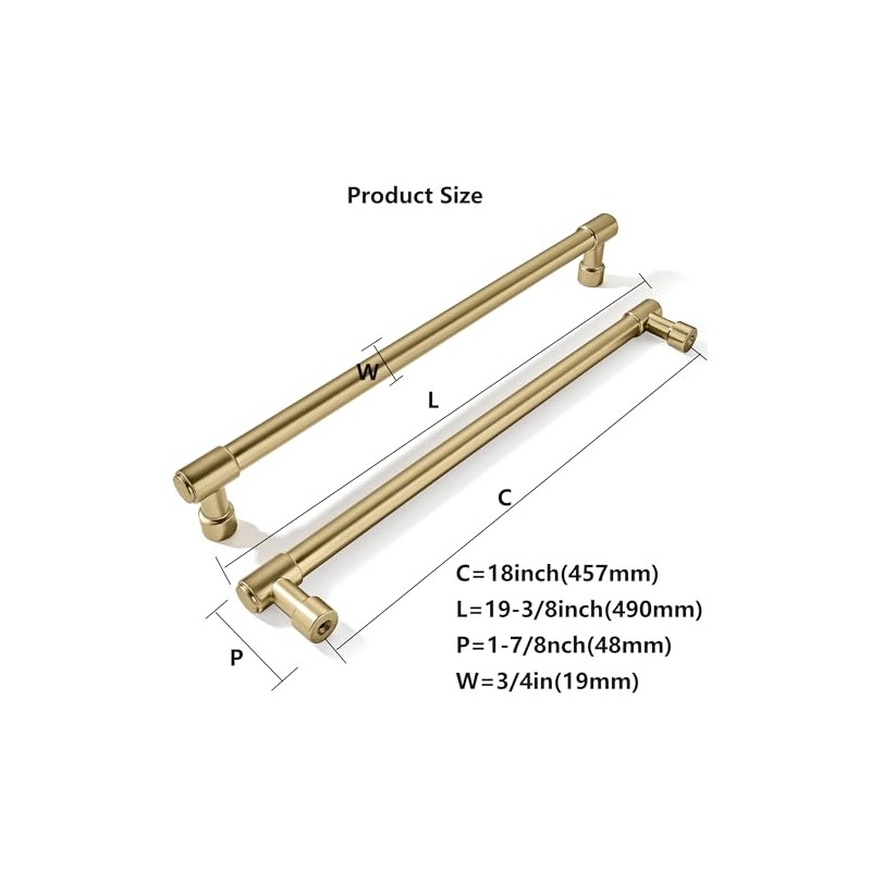 khtumeware Appliance Pulls Champagne Bronze 18 Inch(457mm) Center to Center