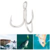 20Pcs High Carbon steel Strength Sharp Treble Hooks with Barb
