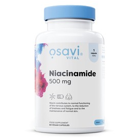Osavi Niacinamide 500 mg – 120 Vegan Capsules | Supports Nervous System & Psychological Function | Reduces Fatigue, Maintains Healthy Skin & Mucous Membranes | Contributes to Normal Energy Metabolism