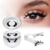 QUEWEL Magnetic Eyelashes Natural Look,2 pairs Reusable Magnetic Lashes kit