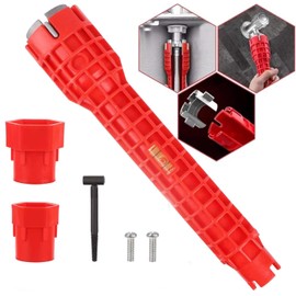 GUOYOU Sink Installer Tool, 8 in 1 Sink Wrench, Multifunctional Tap Key, Tap Wrench, Pipe Wrench, Tap Wrench, for Toilet, Bathroom, Kitchen, Plumbing