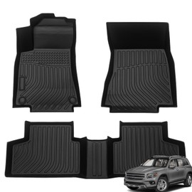 All Weather Rubber Car Floor Mats Compatible with 2020 2021 2022 2023 2024 GLB250 2021-2024 GLB200 GLB35 AMG，3Pcs Full Set Automotive Floor Mats & Cargo Liners Interior Car Accessories