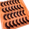 SISIYDY Mink Fluffy Cat Eye Lashes Dramatic Volume Wispy Cat