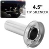 Removable Silencer, Universal Resonator, Stainless Steel Adjustable Round Silencer for