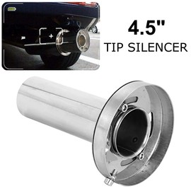 Removable Silencer, Universal Resonator, Stainless Steel Adjustable Round Silencer for Car Modification(4.5In)