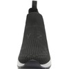 YZ High Heel Black Wedge Sneakers for Women Knit Upper