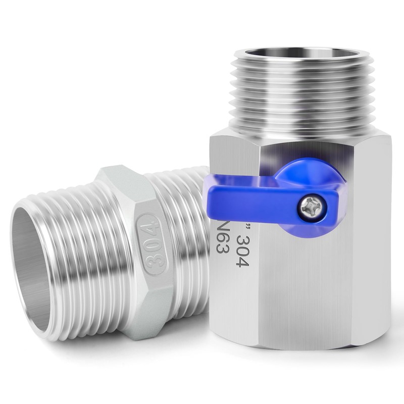 TAILONZ 1pc 1/2PT Male x1/2PT Female Ball Valve Kit 304
