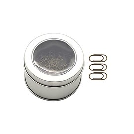 200pcs Bronze Mini Paper Clips Cute Paperclips Smooth Stainless Steel Wire Bookmarks in Tinplate Paper Clips Dispenser Holders for Desk Accessories Organizers (Simple Mini Fat Style, Bronze)