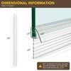Bathroom Shower Glass Door Bottom Seal Strips, Length 39 Inch