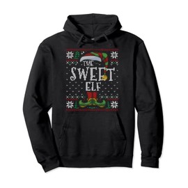 Sweet Elf Family Christmas Matching Ugly Sweater Pajama Pullover Hoodie