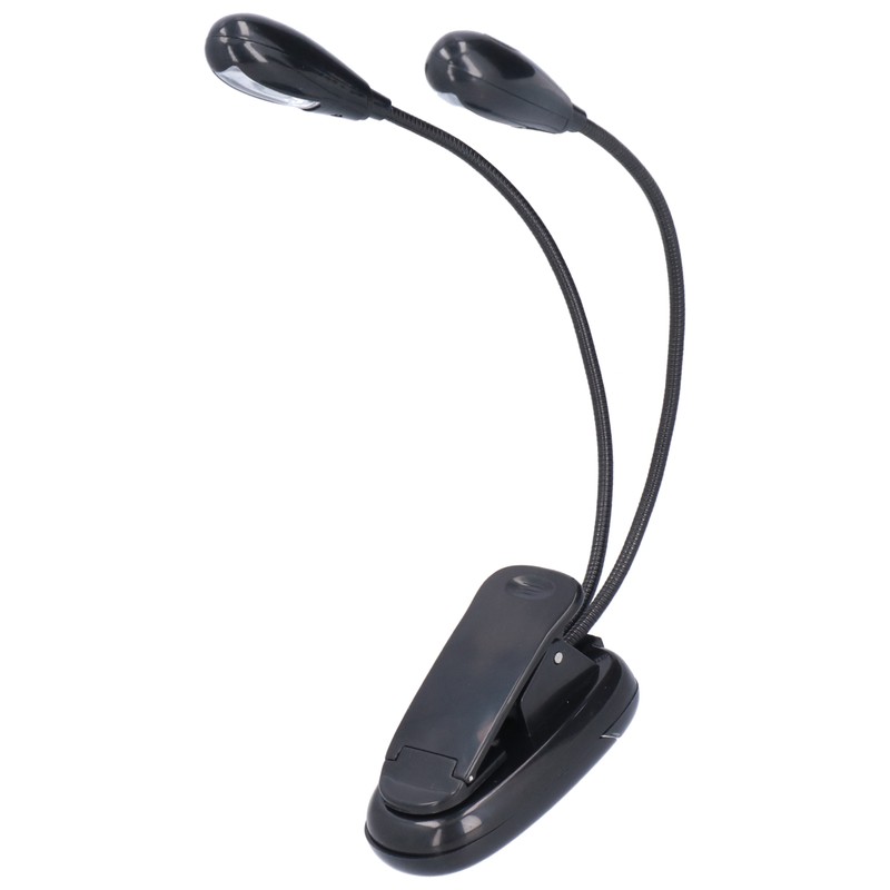 LED Book Light Eye Protecting 360° Rotatable White Light Double