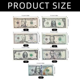 Pack of 140 Prop Money, Dollar Notes, Copy Fake Money Play Money, Banknotes for Children, Fake Money Film Game, Banknote Film Money, Money Fake Toy Banknotes, for Party A Wrong Play