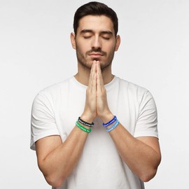 QEERBSIN 24 Pcs Jesus Loves You Rubber Bracelets Colorful Silicone Wristbands Jesus Loves You Silicone Bracelet Church Gifts Rubber Wristbands for kids Men Women Party Favors