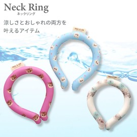 Paul & Joe 001212-0005-01 Gypsy Neck Ring, Naturally Freezing at 28°C, Cooling, Reusable, Cooling Sensation Ring, Heat Protection, Heatstroke Prevention for Adults and Children, Blue, M