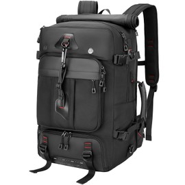 SWICKY Travel Backpack for Men, 50L Carry On Flight Approved Convertible Duffle Bag with Shoe Compartment, 17 inch Laptop Backpack Luggage Bag with USB Charging Port for Weekender Camping Hiking