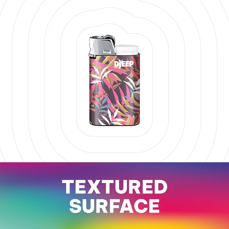 DJEEP Pocket Lighters, Vibrant Collection Textured Metallic, Colorful Unique Lighters,