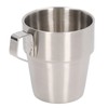 Stainless Steel Camping Cup Set of 4 Double Layer Coffee