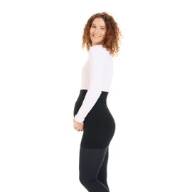 Herzmutter Belly Band Tube Long – Set of 2 – Cotton – Kidney Warmer Back Warmer Shirt Extension – Maternity Belly Bands – 6350, Black|Blue