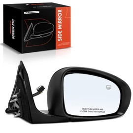 A-Premium Passenger Side Power Door Mirror - Compatible with Toyota Avalon 2011-2012 - Heated Manual Folding Black Outside Rear View Mirror w/Turn Signal Memory Recall