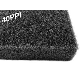 Wave Point Filter Foam Sponges, Bio Sponge Filter Media Pad, Cut-to-Size Foam for Aquarium Fish Tank Aquarium Sponge Filter Foam 17.7" x 6" x 2" (Black 40PPI)