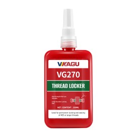 270 Green High Strength Threadlocker - 8.45Oz/250ml- Fills Gaps for Worn Threads - Glue Resists Heat，Oil Chemicals-Industrial Grade for Bolts, Nuts & Screws - Medium Viscosity Glue-Reduce Unit Costs