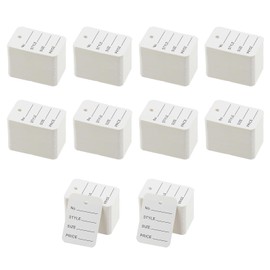 Pack of 1000 Small Price Labels, Price Tags for Clothes, Price Tag Labels, 3.2 x 5 cm Hanging Labels Marking, Jewellery Labels for Hanging, White Pendant