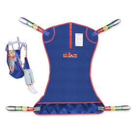 EZ Assistive Universal Full Body Patient Lift Sling, Patient Lift Sling for Bed Positioning and Bathing,Transfer Sling for Elderly,Bedridden (Blue, Medium)